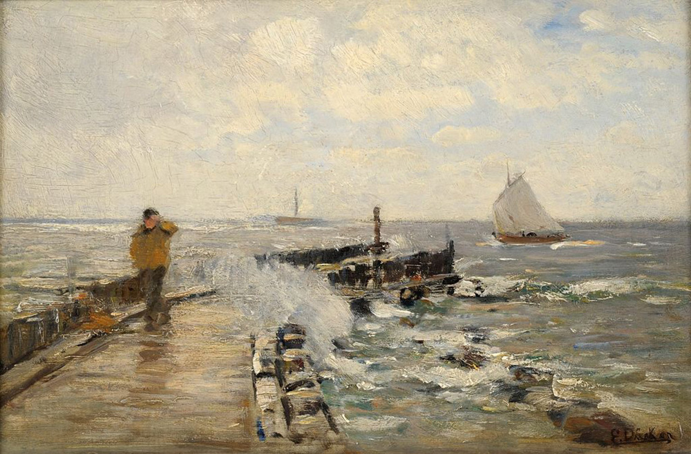 on the breakwater